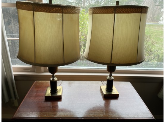 Pair Of Vintage Lamps - In Working Condition