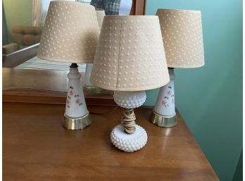 Vintage Table Lamps Lot Of 3