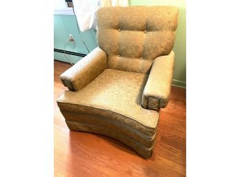 Vintage MID CENTURY Skirted Upholstered Arm Chair