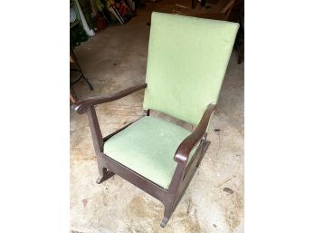 Wooden Upholstered Rocking Chair