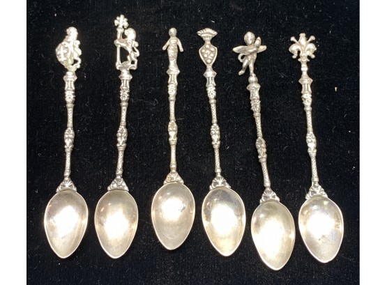 Lot Of 6 Marked 800 Silver Spoons