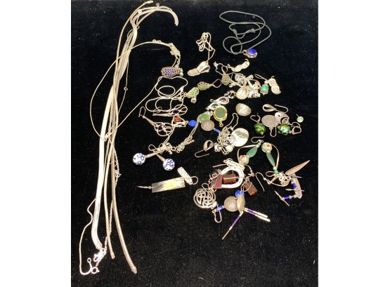 Estate Fresh Lot Of Sterling Jewelry