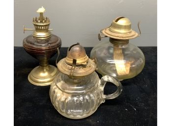 3 Oil Lamp Bases