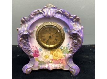 Estate Fresh Porcelain Mantle Clock