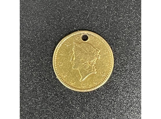 1849 $1 Gold Piece AS IS