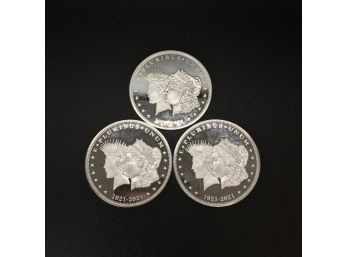 Lot Of 3 2021 Silver Half Ounce .5 Oz Rounds