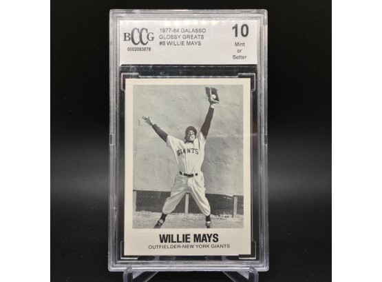 1977-84 Galasso Glossy Greats #8 Willie Mays BCCG 10
