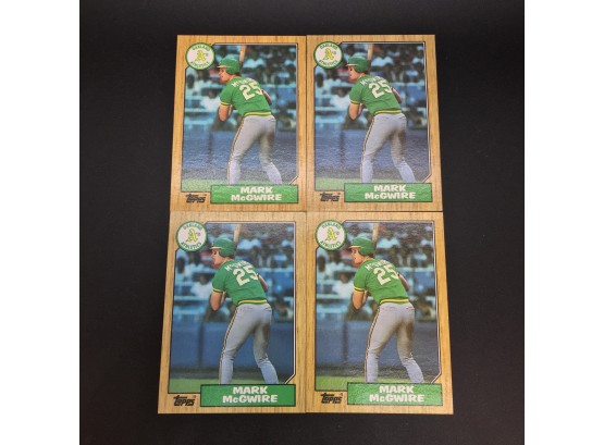 1987 Topps Mark McGuire Rookie Card Lot Of 4