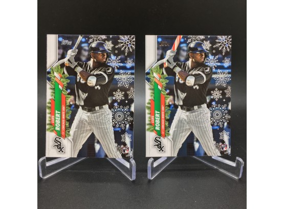 Lot Of 2 2020 Topps Holiday Luis Robert Rookies 1 Candy Cane Variation
