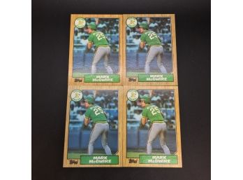 1987 Topps Mark McGuire Rookie Card Lot Of 4