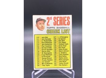 1967 Topps Check List Mickey Mantle
