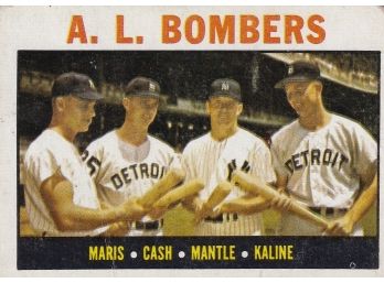 1964 Topps AL Bombers Maris Cash Mantle Kaline Card