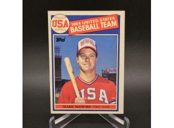 1985 Topps Mark Mcgwire Rookie Card