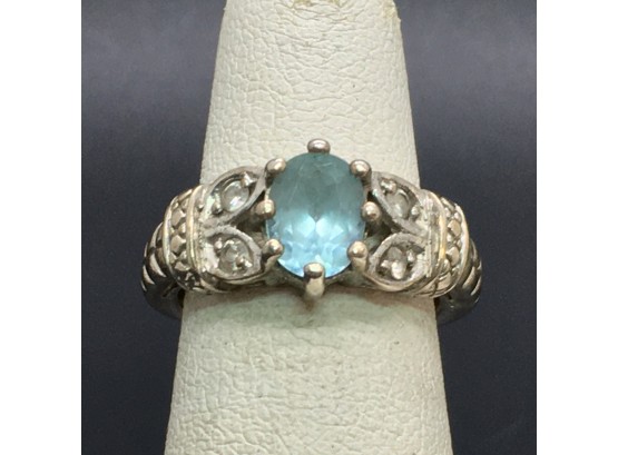 Sterling Silver Blue Stone Ring