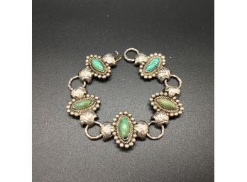 Vintage Turquoise Sterling Silver Bracelet  AS IS