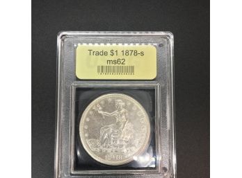 1878-S Trade Dollar USCG Ms62