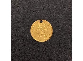 1874 $1 Indian Princess Gold Coin