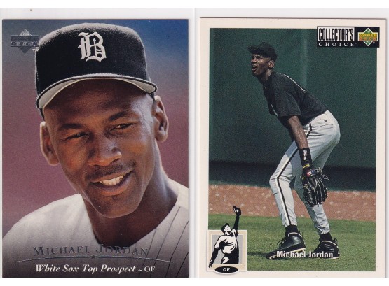 Lot Of 2 1994 Upper Deck Michael Jordan Baseball Cards