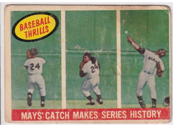 1959 Topps Willie Mays Catch Makes Series History