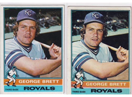 1976 Topps George Brett Lot Of Two