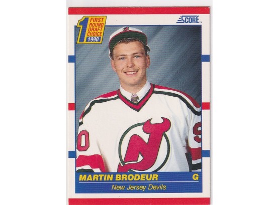1990 Score Martin Brodeur 1st Round Draft Choice Rookie Card