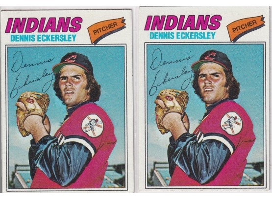 1977 Topps Dennis Eckersley Lot Of Two