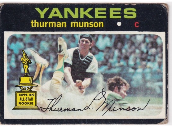 1971 Topps Thurman Munson 1970 All Star Rookie Cup