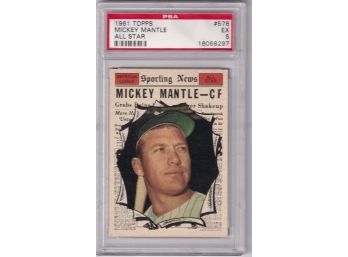 1961 Topps Mickey Mantle All Star PSA EX 5