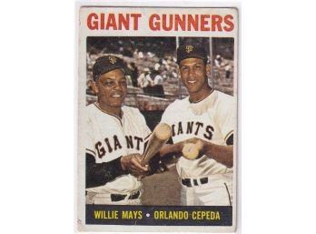 1964 Topps Giant Gunners Willie Mays Orlando Cepeda