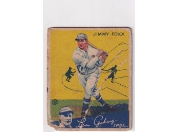 1934 Goudey Jimmy Foxx