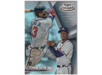 2018 Topps Gold Label Ronald Acuna Jr Rookie Card