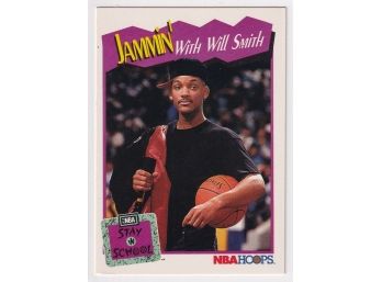 1991 NBA Hoops Jammin With Will Smith Rookie Card