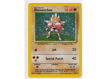 1999 Pokemon Hitmonchan Holo 7/102