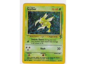 2000 Pokemon Scyther Holo 17/130
