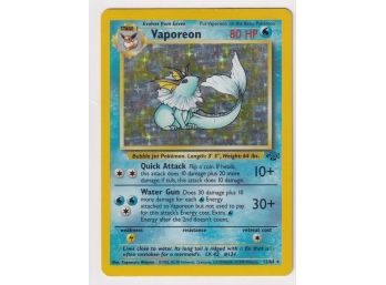 1999 Pokemon Vaporeron Holo 12/64