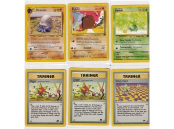 Pokemon Three Monsters Three Trainer Cards Mixed Lot Of Six