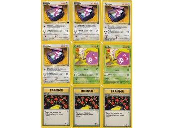 Pokemon Deck Lot Of  Four Porygon, Three Trainer & Two Koffing