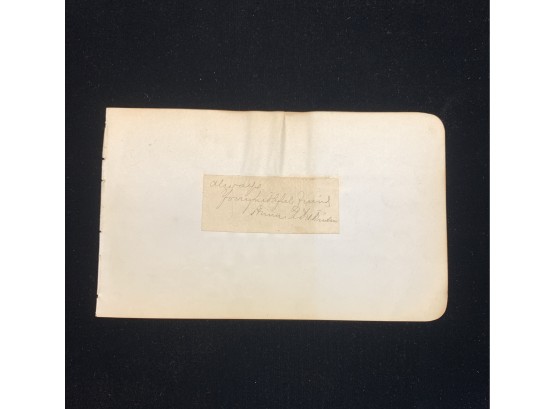 Anna Elizabeth Dickinson Signature