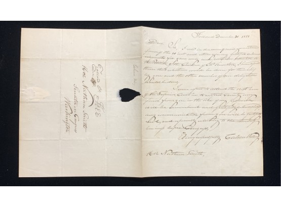 1833 Nathan Smith Signed Letter