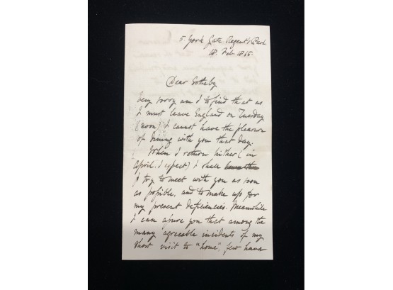 William Gifford Palgrave Signed Letter