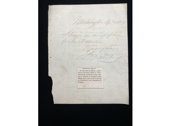James W. Bradbury Signature