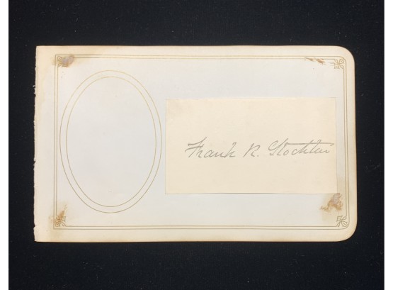 Frank R. Stockton Signature