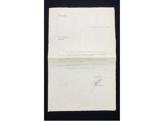 Letter Signed By Nicolas Davis