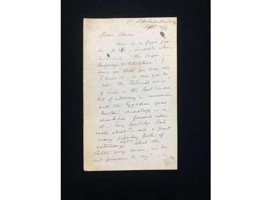 Letter Signed By Augustus De Morgan
