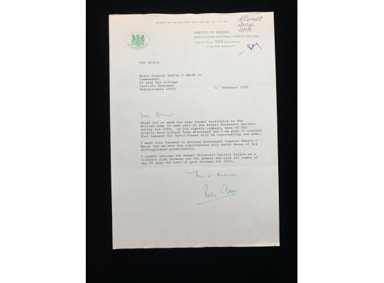 Letter Signed By Roland Gibbs
