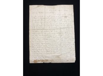 3 Page Letter From 1840
