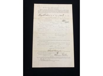 1863 G.A.R. Membership Application