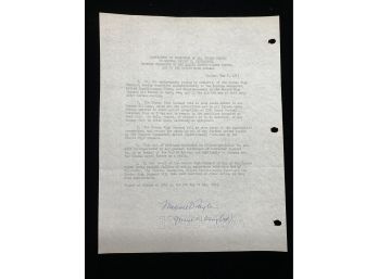 Maxwell D. Taylor Signed Document