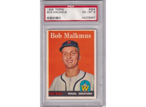 1958 Topps Bob Malkmus PSA 6 EX-MT