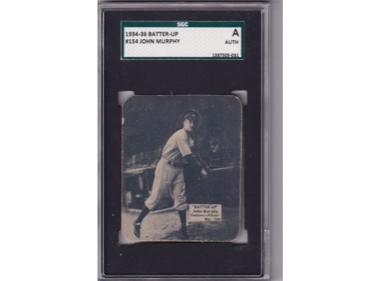 1934-36 Batter Up #154 John Murphy SGC
